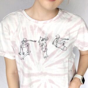 Skaterboy NWT TieDye Cropped‎ Skeleton Tee